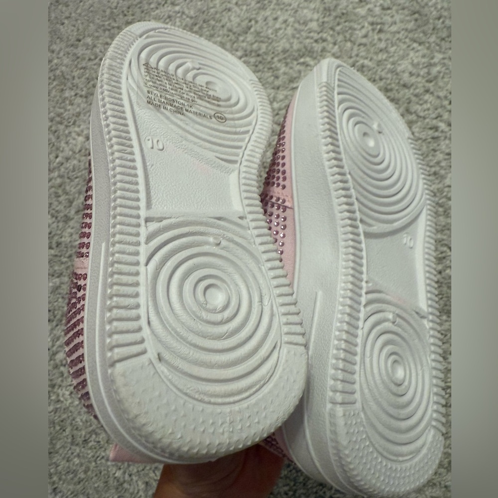 Pink Girls Rhinestone Sneakers - Picture 7 of 7